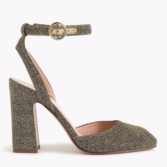NEW J.CREW Harlow ankle-strap pumps in gold - Picture 4 of 6